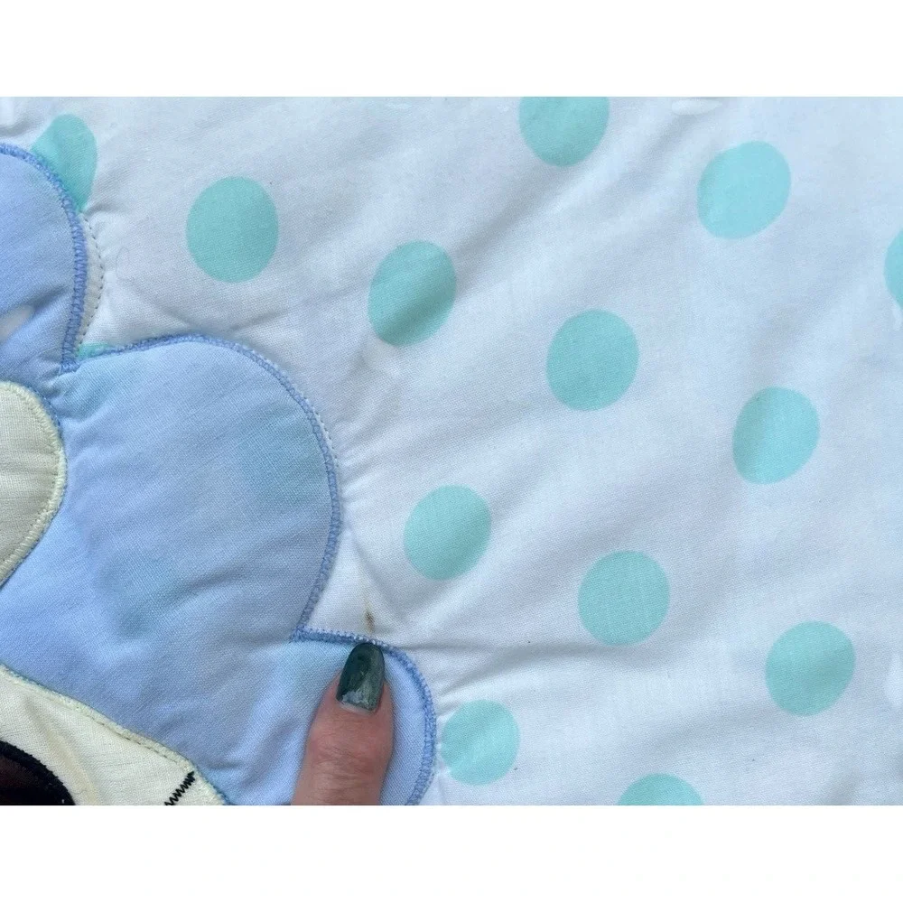 Baby Comforter and Wall Hanging Jungle Animals‎ Blue Green
